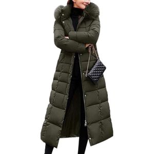 Minetom Hiver Manteau Avec Capuche Femme Doudoune Zippé Manches Longues Epaissir Grande Taille Blouson Chic Coupe Vent Etanche Veste Longue
