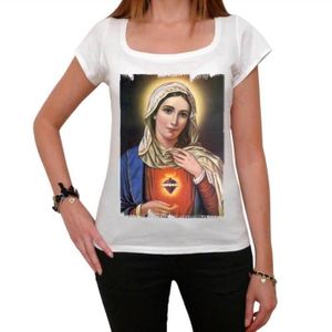 T-SHIRT Femme Tee-Shirt Marie Sacré-Cœur – Mary Sacred Heart – T-Shirt Vintage