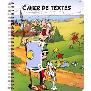 CAHIER DE TEXTE Clairefontaine 812970C - Un Cahier de Textes à Spirale ''Asterix - Idefix'' 164 Pages 17x22 cm Grands Carreaux, papier 90g, 12 p42