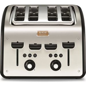 Grille Pain Inox Baguette Extra Large 4 Tranches Toaster Rétro Double Fentes  Automatique 1500W Croissant 7 Niveaux Ajustable, [55] - Cdiscount  Electroménager