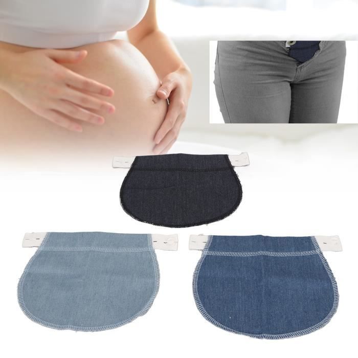 4 Pcs Extension de Pantalon de Grossesse, Extenseur Pantalon Ajustables  pour Femmes Enceintes, Extension Pantalon de Bouton de Maternité, Boucle