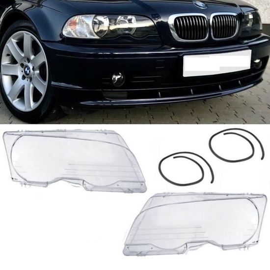 Verre De Phare Gauche Pour BMW Série 3 E46 Coupé/Cabriolet (1999-2003) - Halogène/Xénon, Joint Inclus