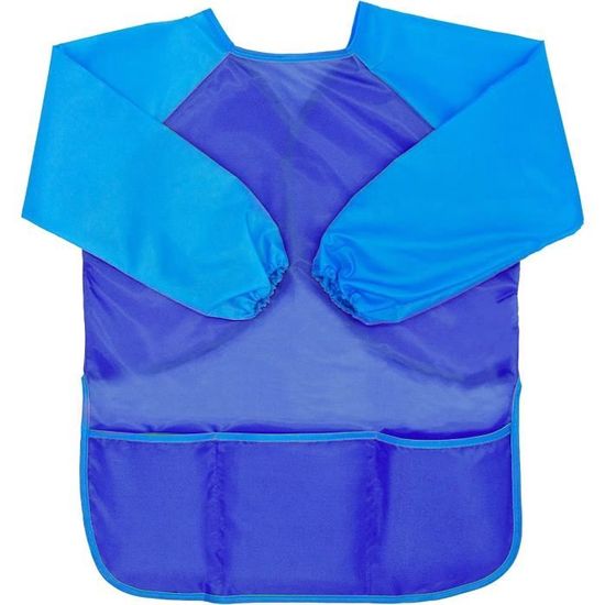 Tablier De Peinture Enfant Imperméable - Nylon, Fermeture Zip Dos - Taille 60x44 Cm - Pour école, Atelier, Cuisine (5-8 Ans) - 2