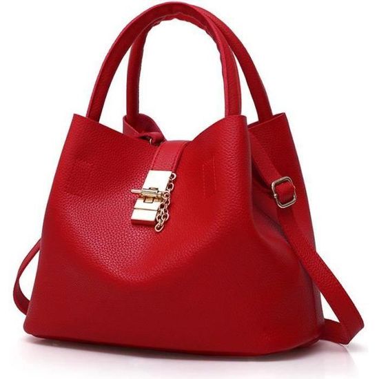 Sac à Main Femme En Cuir Marron – Motif Croco – Porté épaule – Occasion Très Bon état