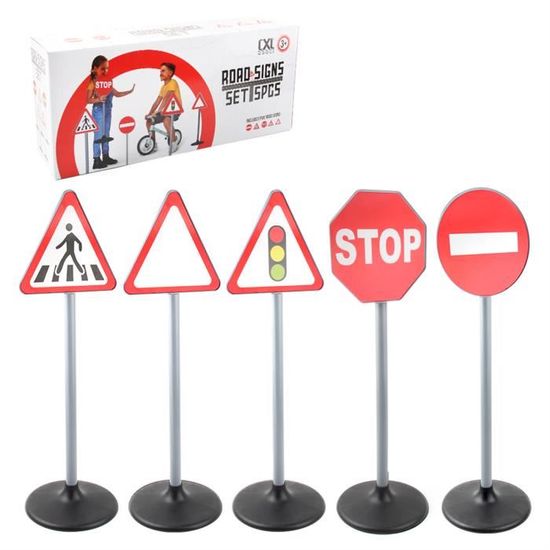 Jouet Feu De Circulation Enfant - Avec Lumières Et Sons - 12.5 Cm - Panneau Signalisation éducatif