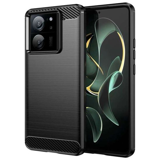 Coque Rabat Pour Xiaomi 13T / 13T Pro - Fenêtre Intelligente, Support Pliable, Miroir, Noir