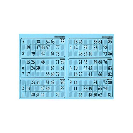 Carton Loto – Plaque De 6 Grilles Rose 90 Numéros 29x20 Cm épaisseur 1.5 Mm Jeu De Loto Professionnel