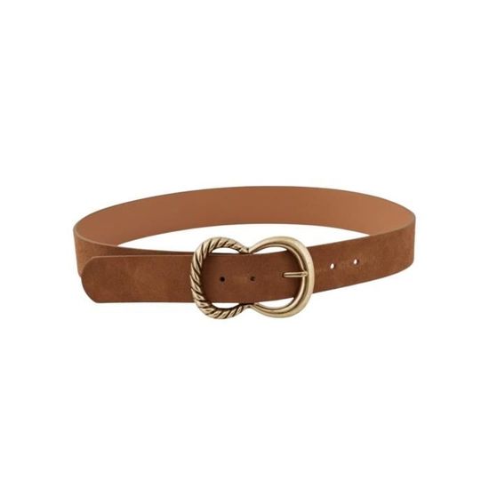 Ceinture En Daim PCJUVA - Largeur 2,9 Cm, 7 Trous, Boucle Double Anneau Pour Jeans