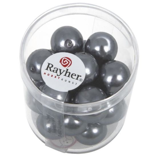 Rayher Perles en Verre facettées, 3 mm ø BTE 100 pces Argent mi-Opaque