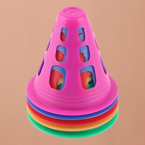 Lot De 12 Cônes De Signalisation Mini En Plastique - 7,5 Cm, Empilables, Pour Entraînement Sportif (foot, Basket, Agilité), Marquage Terrain, Couleur Orange Haute Visibilité