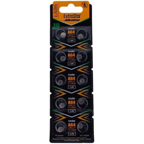 10 Camelion AG4 / LR66 / 177 / 377 / LR626 Pile Bouton Longue Durée De - Foto 10
