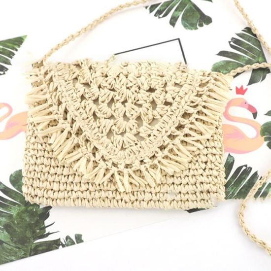 Sac De Plage De Paille Pour Femmes Sac De Vacances D'Été De Grande
