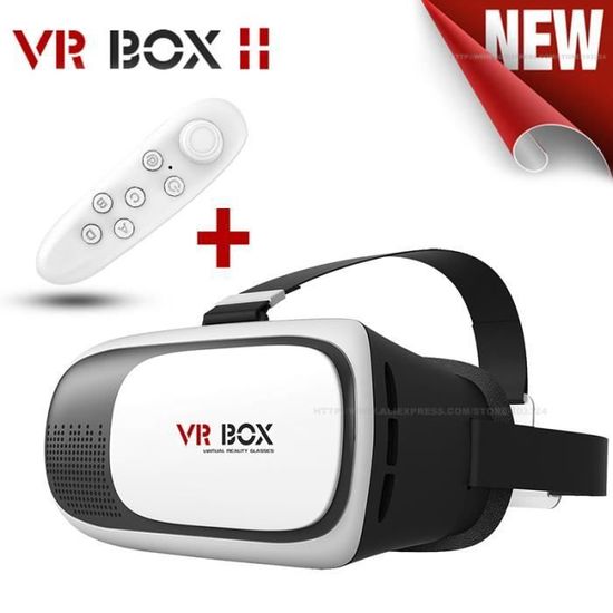 TD® VR BOX 2.0 Version VR Virtual lunettes 3D + Bluetooth Gamepad Télécommande