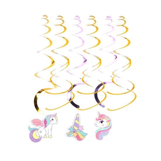 36 Guirlandes Spirales Colorées – Décoration Plafond Anniversaire, Mariage, Fête (6 Couleurs Assorties)