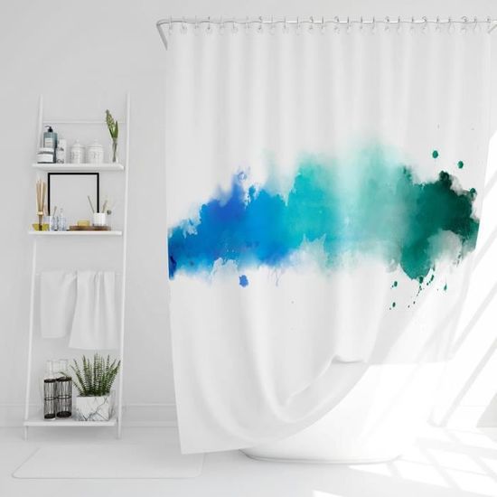 Rideau de douche crochet et boucle,barre de douche,24 pièces- Silver[E772] - Maison