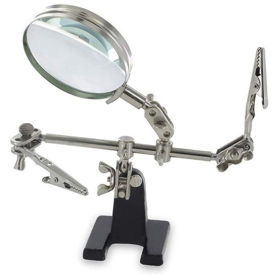 Loupe à Clipser 5X Avec Col De Cygne Flexible - Zone D'agrandissement 6x3,5 Pouces, Idéale Pour Lecture, Bricolage, Bijouterie