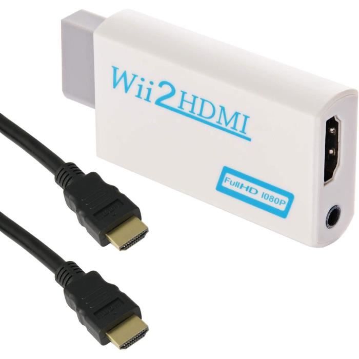 Goldoars Adaptateur Wii vers HDMI Wii to HDMI Converter Adaptateur