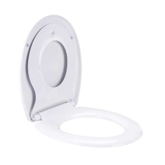 Abattant WC Family fermeture ralentie Wirquin 20719572 blanc Cdiscount Bricolage
