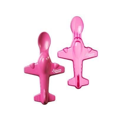 TOMMEE TIPPEE Explora Lot de 2 Cuillères Avion Fille