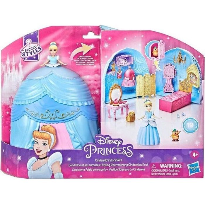 DISNEY PRINCESSES - Secret Styles - Cendrillon et ses surprises - coffret avec Poupée - tenues et autres - pour enfants - dès 4 ans