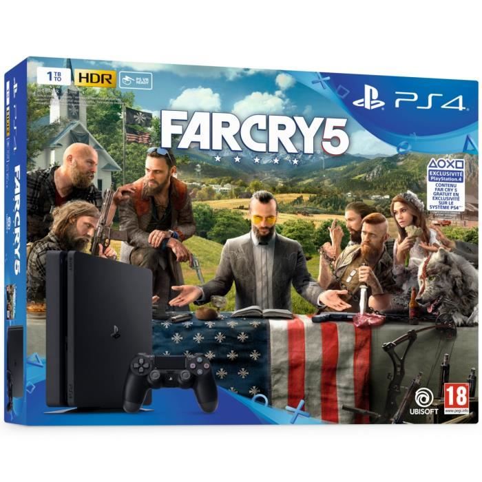 PS4 Slim + Far Cry 5 Bon état - vue 2