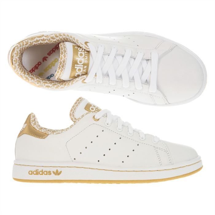 adidas femme blanche et or