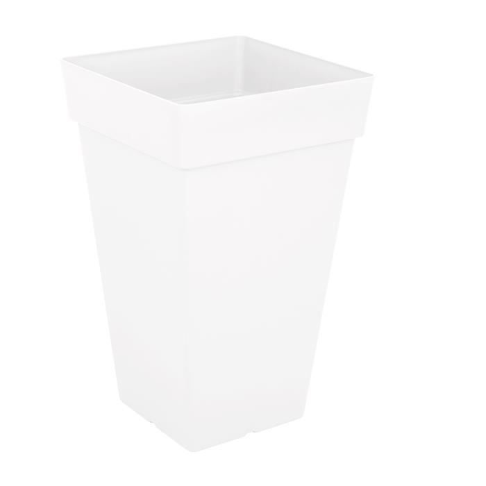 ARTEVASI Pot de fleurs Capri carré haut - 65 cm - Blanc