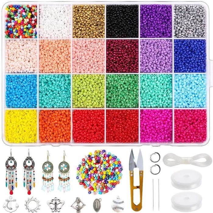 14400 Pcs Perles de Poney Bracelet Perle pour la Fabrication de Bijoux de Bracelet Artisanat de Bricolage