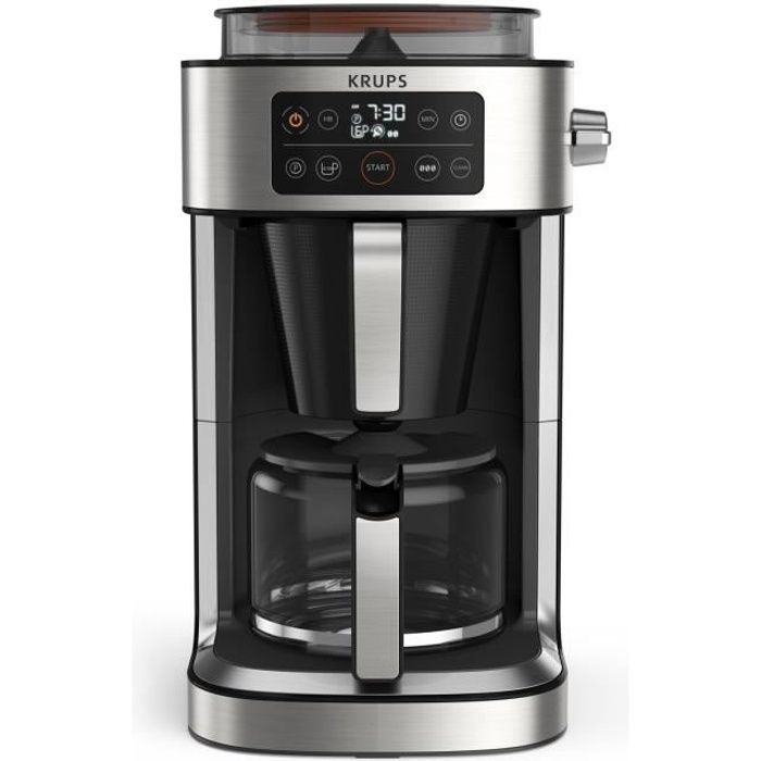 KRUPS KM760D10 Aroma Partner Cafetière filtre, Bac hermétique, Dosage automatique, Système de levier intelligent, Jusqu’à 15 tasses