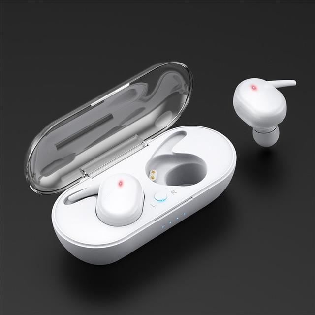 Tkey Y30 TWS empreinte digitale tactile Bluetooth 5.0 écouteurs sans fil 4D stéréo casque actif antibruit casque de - Type White