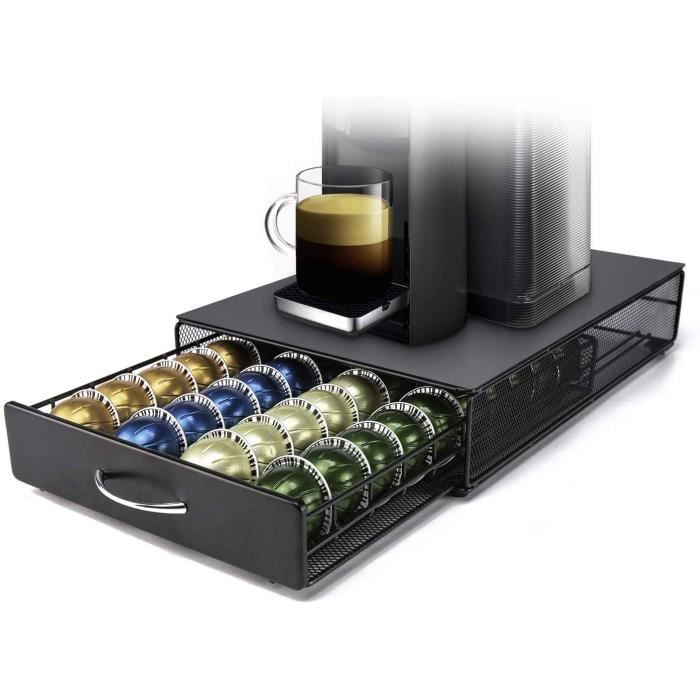 MACHINE A CAFE ets Nespresso Vertuoline Porte Dosette de Cafeacute Support de Capsule Rangement Tiroir pour 40 Coffee533