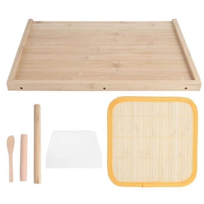 Planche à pâte en bambou à double usage pâtisserie coupe des aliments à découper plan de travail ustensile de cuisine