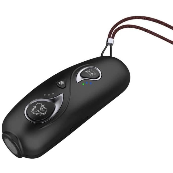 Ultrasons Anti aboiement,Pet Corrector,Ultrason Chien avec Mode Bi-fréquence Batterie Rechargeable intégrée de 700mha,Portée 163