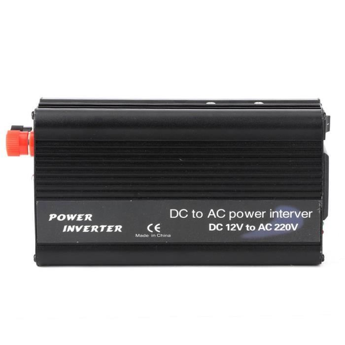 Ashata Onduleur de puissance Convertisseur de puissance de chargeur USB simple onduleur 3000W DC 12V à AC 220V-240V (noir)