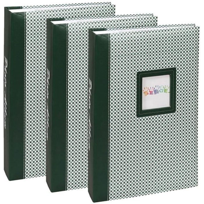 lot 3 albums photo elements 300 pochettes 10x15 - Vert 10x15 cm