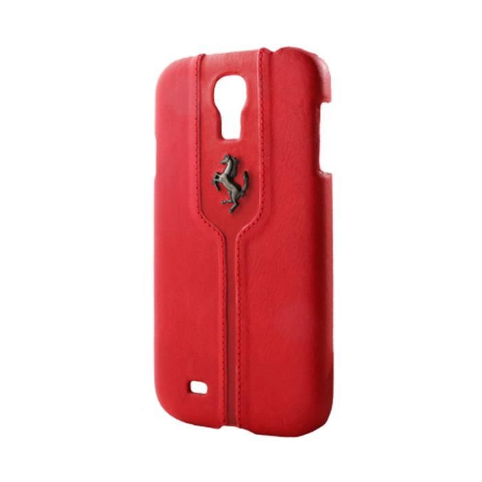 FERRARI Coque Arrière Cuir Rouge Montecarlo pou…