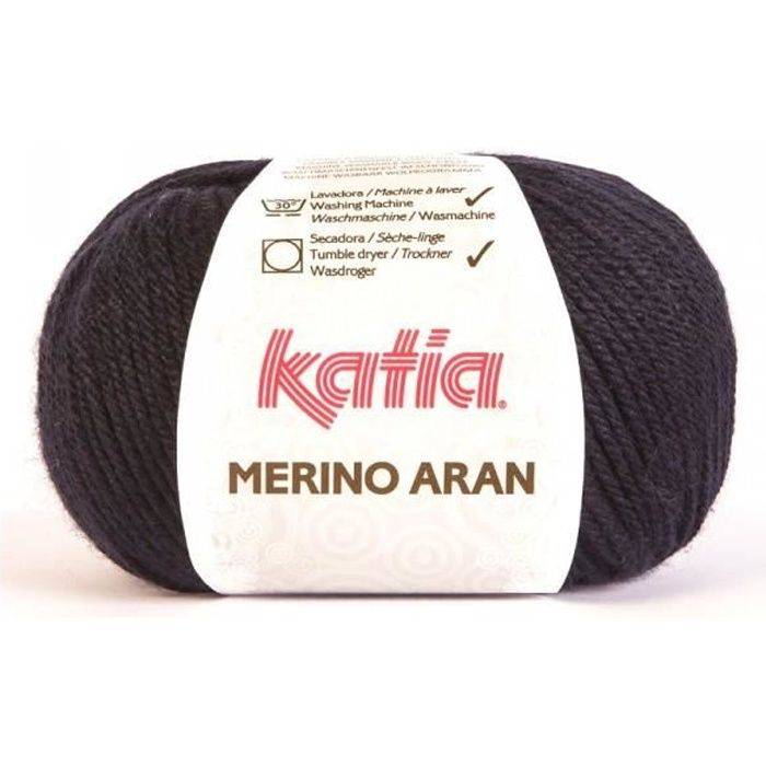 Laine MERINO ARAN Katia 05 Bleu nuit