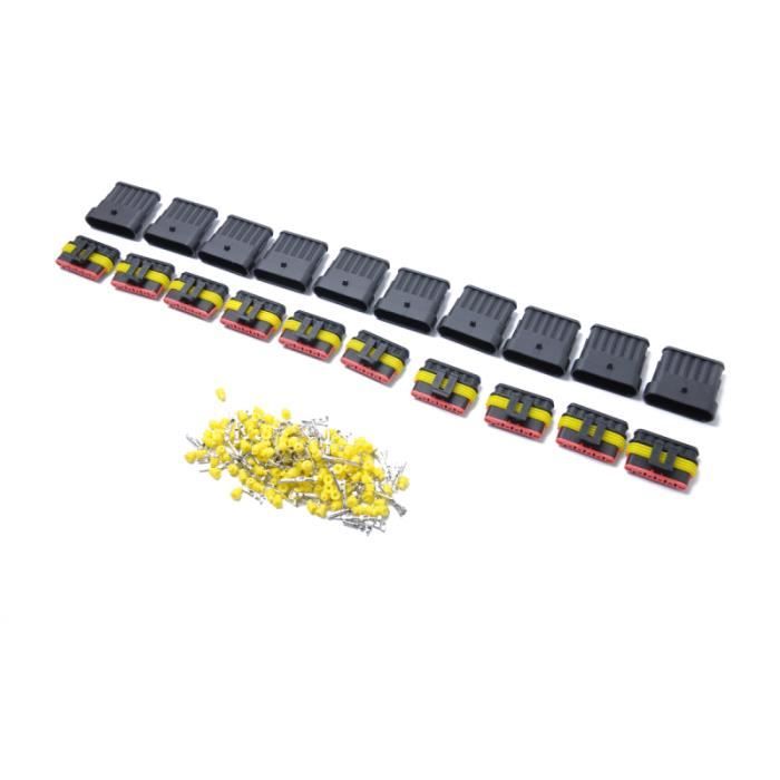 10kits imperméable 2 broches Way Connecteur de câble de la miroir de securite - miroir de sortie aide a la conduite - securite
