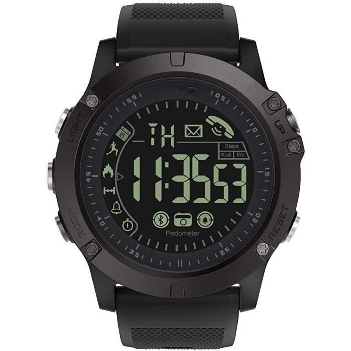 Montre Connectée Homme Smartwatch Sport Militaire Bluetooth Montre Intelligente Multifonction Etanche Digital Quartz Montre Fitness