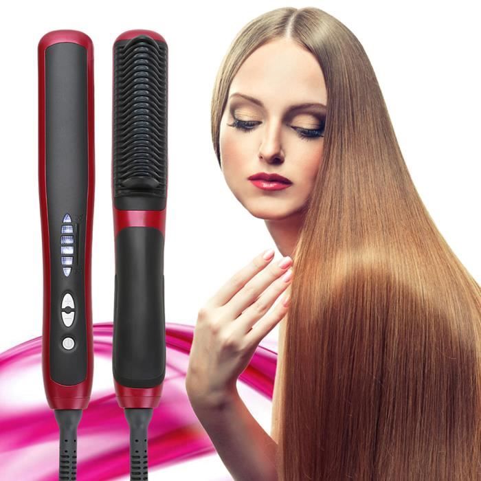 Brosse à lisser Fer à Lisser Lisseur cheveux