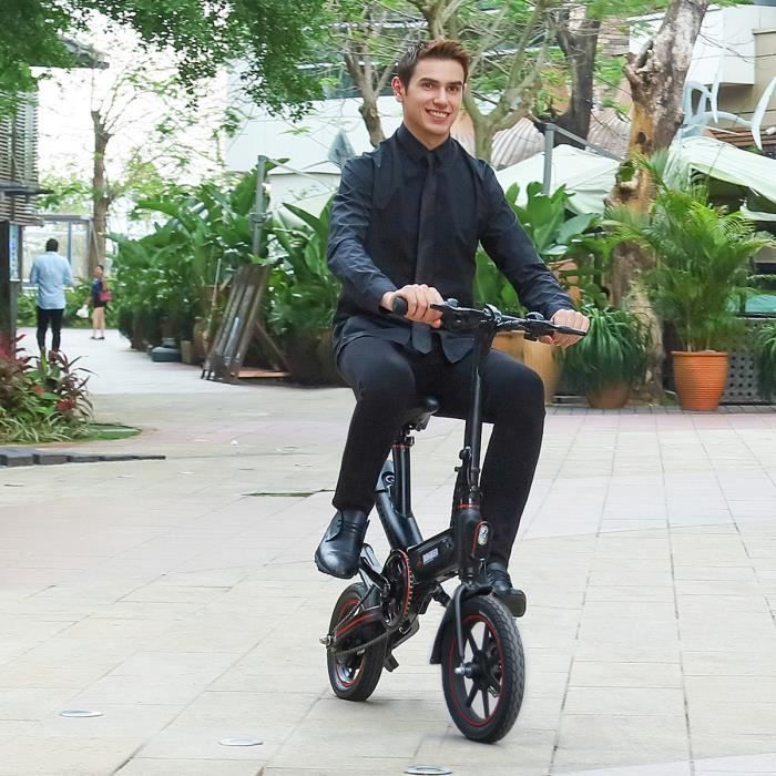 DOHIKER Y1-vélo électrique étanche Ebike pliant 14 '' E-mountain-Velo Assistance Electrique Batterie 10Ah-350W- 25 km / h LCD pliabl