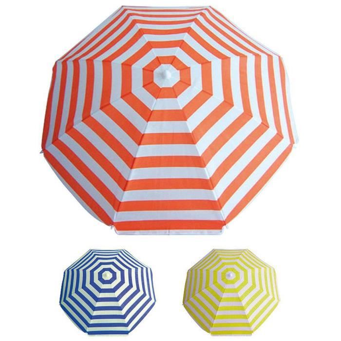 Parasol de plage polyester 180 cm. à rayure