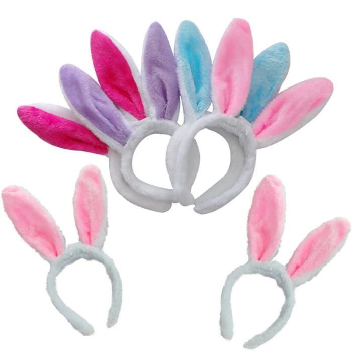 6 pièces en peluche oreilles de lapin jouets concert fête amusants LAMPE LUMINOTHERAPIE - SOLARIUM VISAGE - LAMPE COLLAGENE