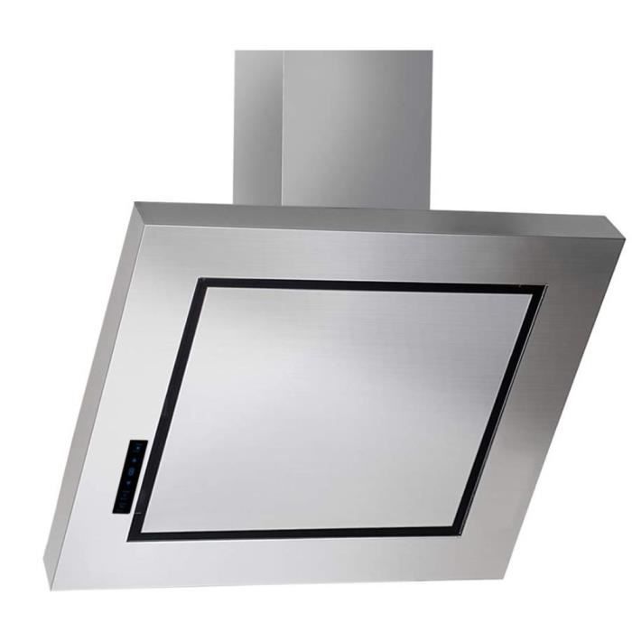 LINKE - LKDMI90X - Hotte décorative murale - Inclinée - 90 cm - Eclairage Led - Commandes sensitives - Inox