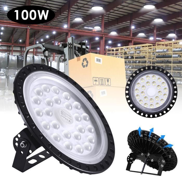 ECLAIRAGE ATELIER JCPGW UFO LED High High Bay Light 100W 10000KM 6500K Éclairage de l'entrepôt Ultra Mince de LED