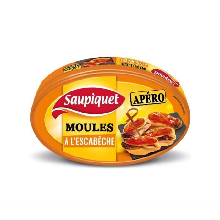 SAUPIQUET - Moules À L'Escabeche 110 G - Lot De 4
