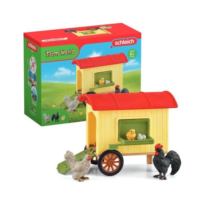 SCHLEICH - Poulailler mobile - 42572 - Gamme Farm World