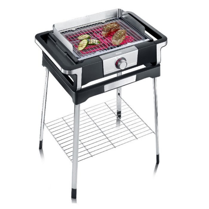 Severin - Barbecue Électrique Sur Pieds 3000W Noir-Inox - Pg8117