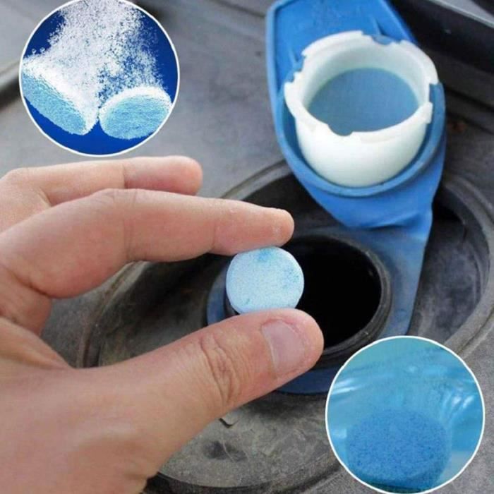 SHOP-STORY - Lot de 6 Pastilles Effervescentes pour 24 Litres de Lave-Glaces Spécial Nettoyage de Pare-Brise