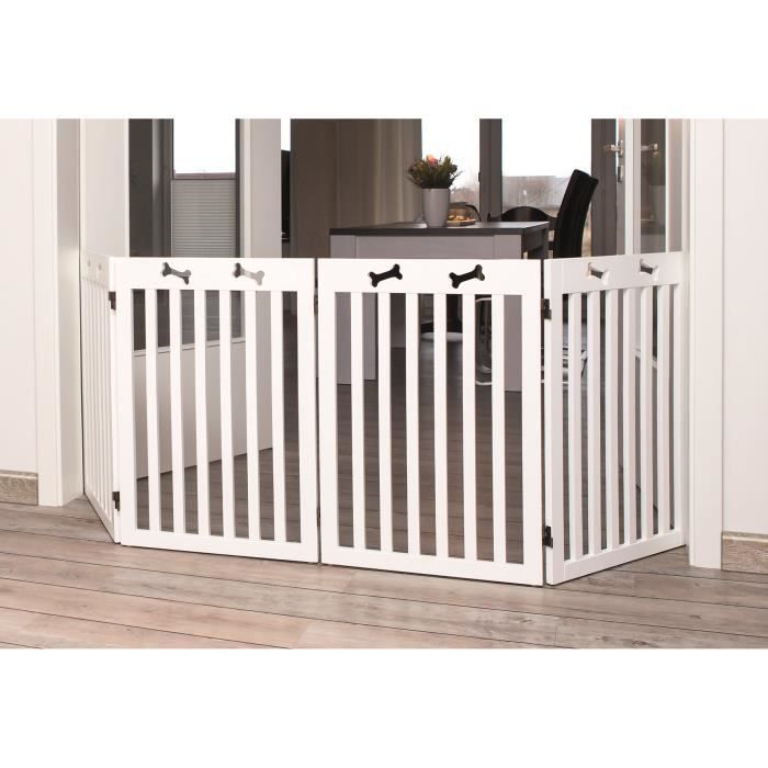 TRIXIE Barrière pour chiens 4 parties MDF 60-160 cm Blanc
